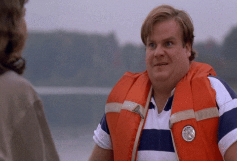 Happy Chris Farley GIF
