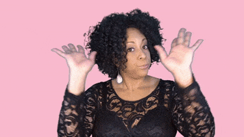 ComedianHollyLogan mad hand annoyed stop GIF
