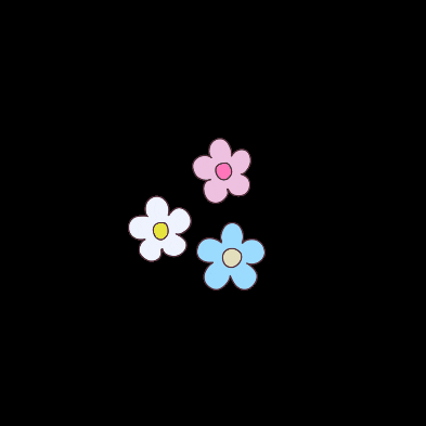 Shruutayy blue flower grateful colourful GIF