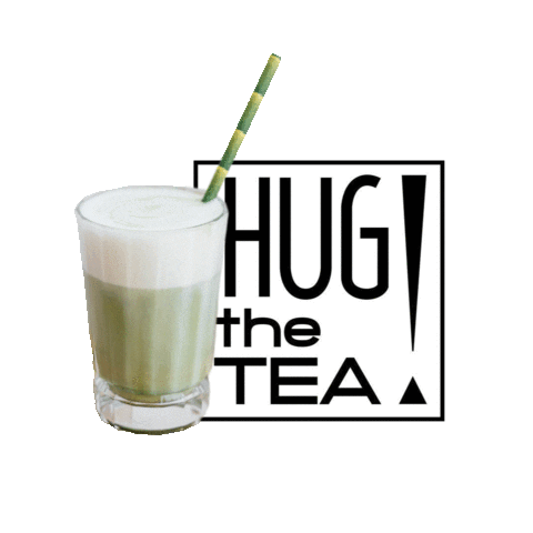 Green Tea Logo Sticker by HUG THE TEA