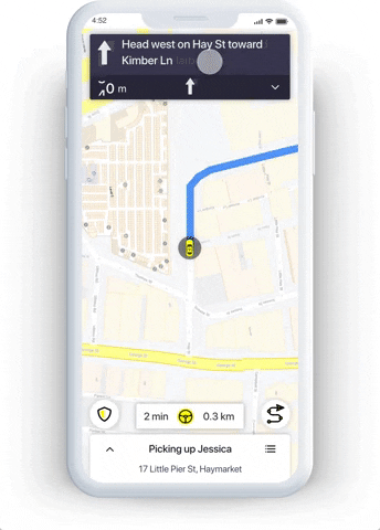ridefair maps pickup drivers rideshare GIF