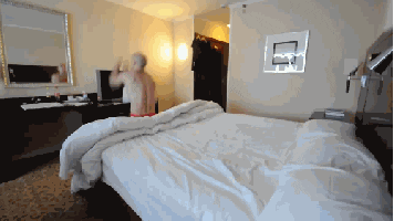excited bed GIF