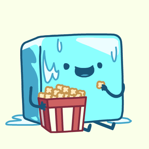 Cubemelt movie popcorn icecube cubemelt GIF