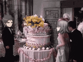 Nagito Komaeda Hajime Hinata GIF