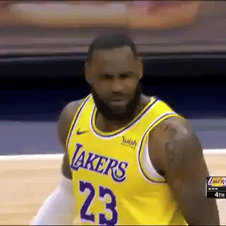 Sports gif. Lebron James repeatedly looks up in utter disbelief, as if looking up again will change what he sees.