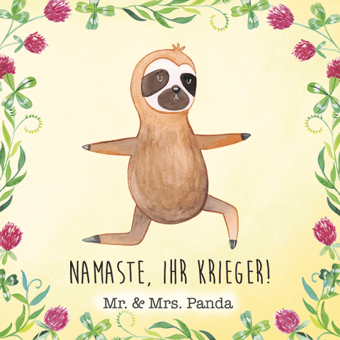Yoga Namaste GIF by Mr. & Mrs. Panda
