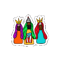 Reyes Magos Sticker by Salón Boricua