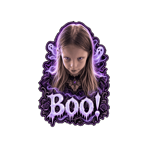Devil Girl Halloween Sticker