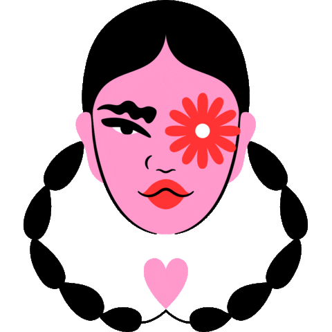 Heart Woman Sticker by Camila Rosa