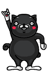 Rock N Roll Cat Sticker by streetvoicetw