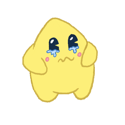 Sad Star Sticker