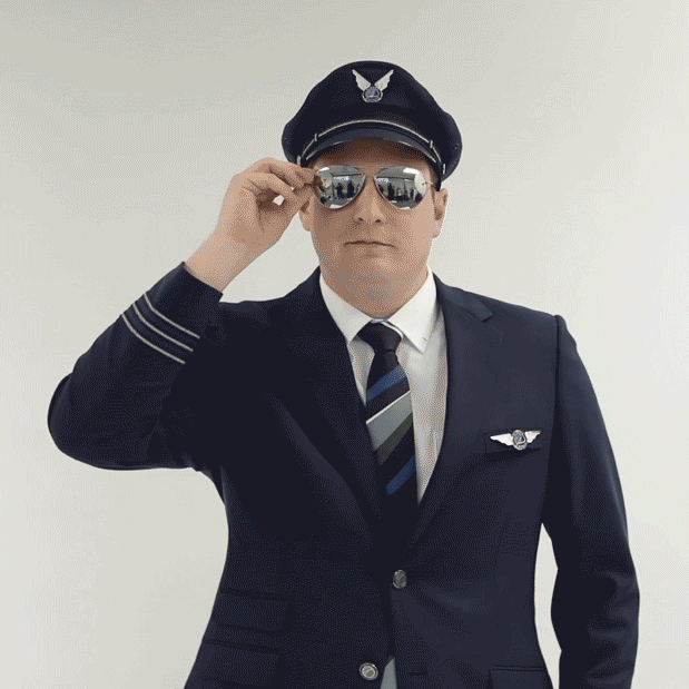 alaskaairlines sunglasses ready captain pilot GIF