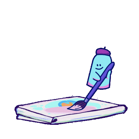 Happy Art Sticker By Sociedad Fantasma Sticker