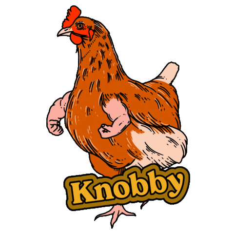 Chicken Boom Sticker by Knobby