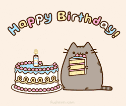 Happy Birthday GIF by Pusheen - Find & Share on GIPHY