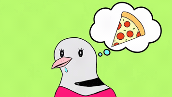 Hungry Pizza Time GIF by Dovemania!