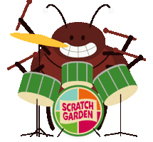 Drumming Bang The Drum Sticker by Scratch Garden