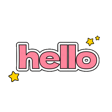 Pink Hello Sticker