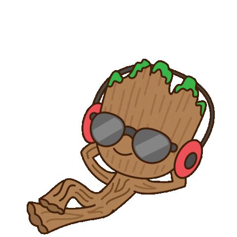 Relaxing Baby Groot Sticker by Marvel Studios