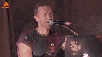 Chris Martin Coldplay GIF by Audacy