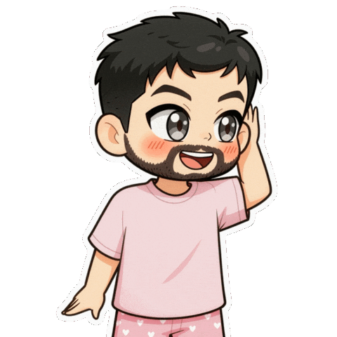 Happy Shy Boy Sticker