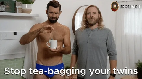 Tea Bagged Twins GIF by DrSquatchSoapCo