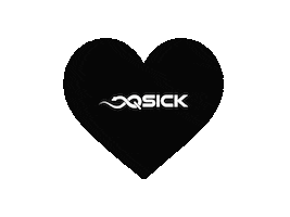 Black Heart Sticker by Qsick