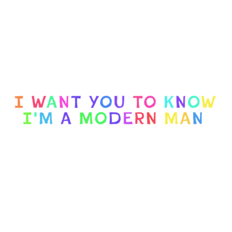 Modern Man Rainbow Sticker by morgxn