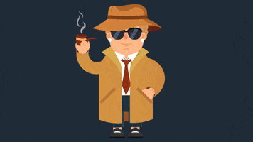 getbaff sunglasses smoke hat detective GIF