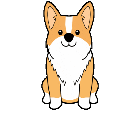 Corgi Cute Dog Sticker by Petique, Inc.