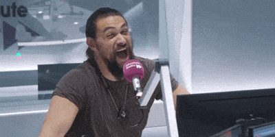 Jason Momoa Laughing GIF by AbsoluteRadio