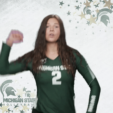 Go Green Dance Party GIF by Michigan State Athletics