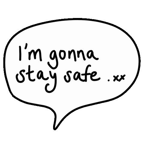 Stay Safe Mental Health Sticker by Hannah Daisy