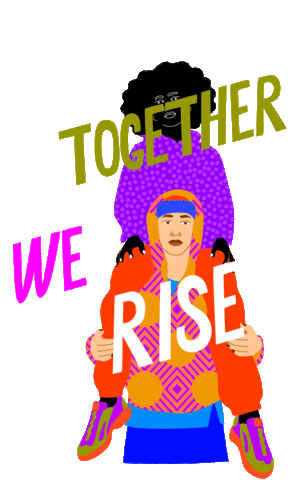 Rise Up Support Sticker by Aurélia Durand for iOS & Android | GIPHY