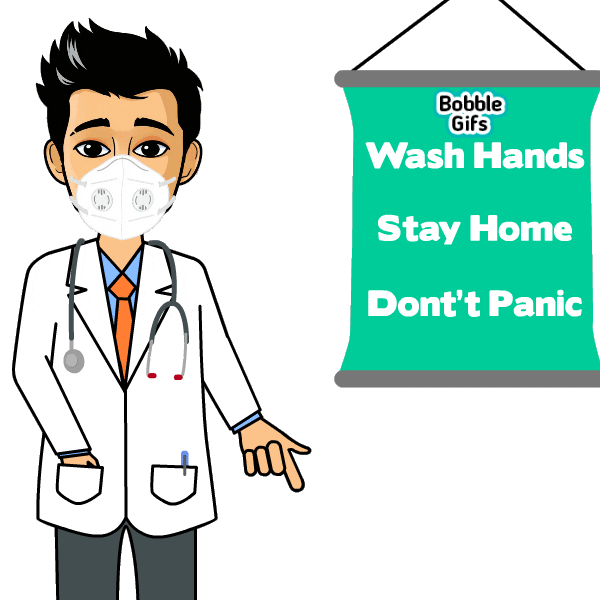 Stay Home Wash Hands Sticker by Bobble