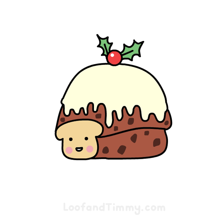Merry Christmas Pudding GIF by Loof and Timmy Find & Share on GIPHY