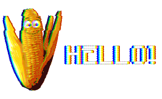 Glitch Hello Sticker by Silvana Gee