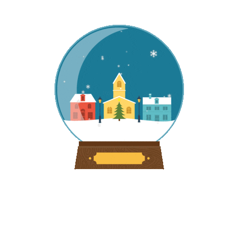 Merry Christmas Snow Globes Sticker by Sealed With A GIF