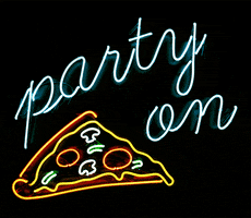 pizza neon GIF