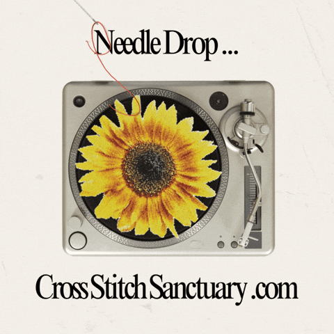 Record Player Vinyl GIF by Cross Stitch Sanctuary