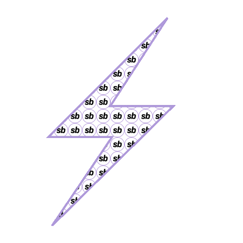 Sb Lightening Bolt Sticker by Stripped Beauty