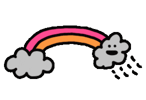 Happy Heavy Rain Sticker