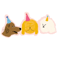 isabella_bersellini party friends dogs happybirthday Sticker