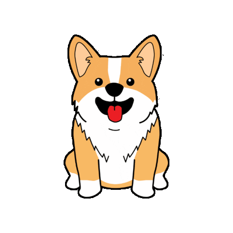 Corgi Cute Dog Sticker by Petique, Inc.