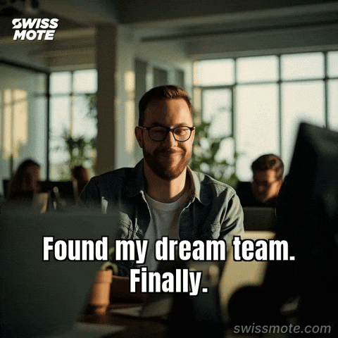 Dream Team Success GIF by SWISS MOTE
