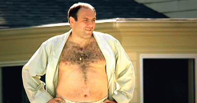 Tony Soprano Hairy Chest GIF