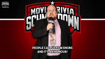 Film Critic Snob GIF by Movie Trivia Schmoedown