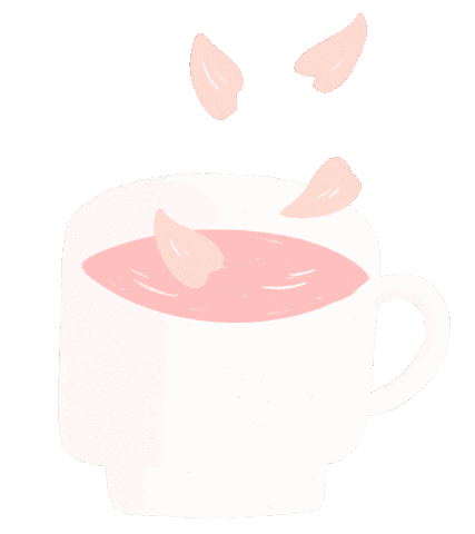 Pink Tea Sticker by lauralow