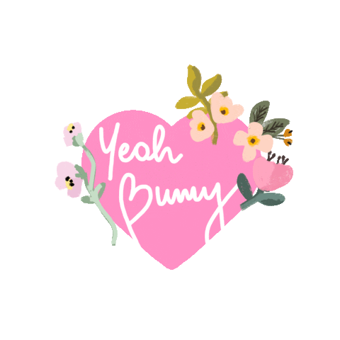 Heart Love Sticker by Yeah Bunny