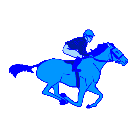 Horse Race Sticker by Alex Lumain